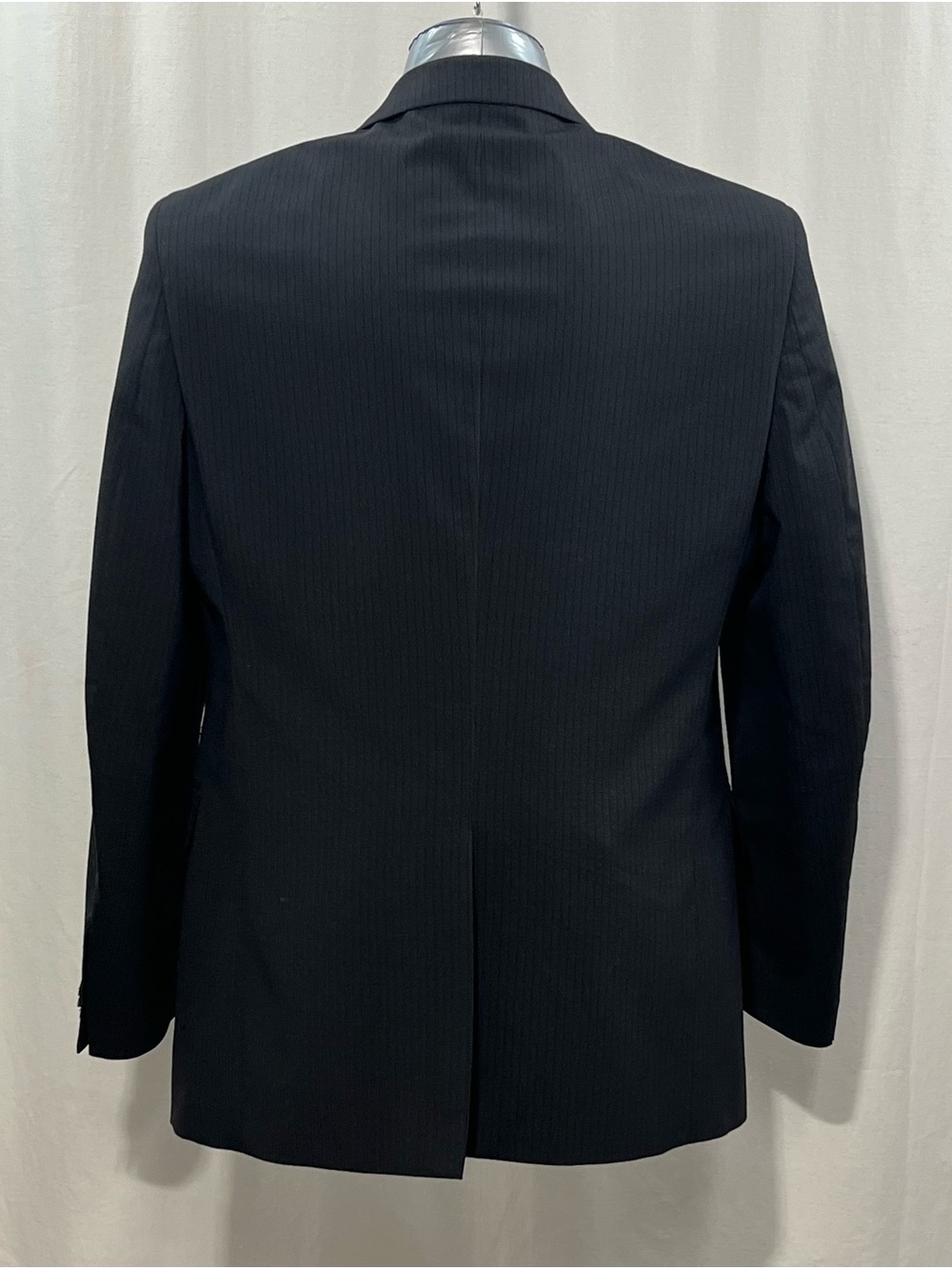 Mexx Men's Dark Black Pinstripe Suit Jacket with paints  46Rx32  business travel - Picture 2 of 7